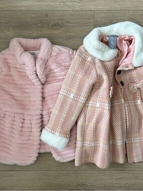 Girls' Pink Soft Coat Jacket 2T & 3T